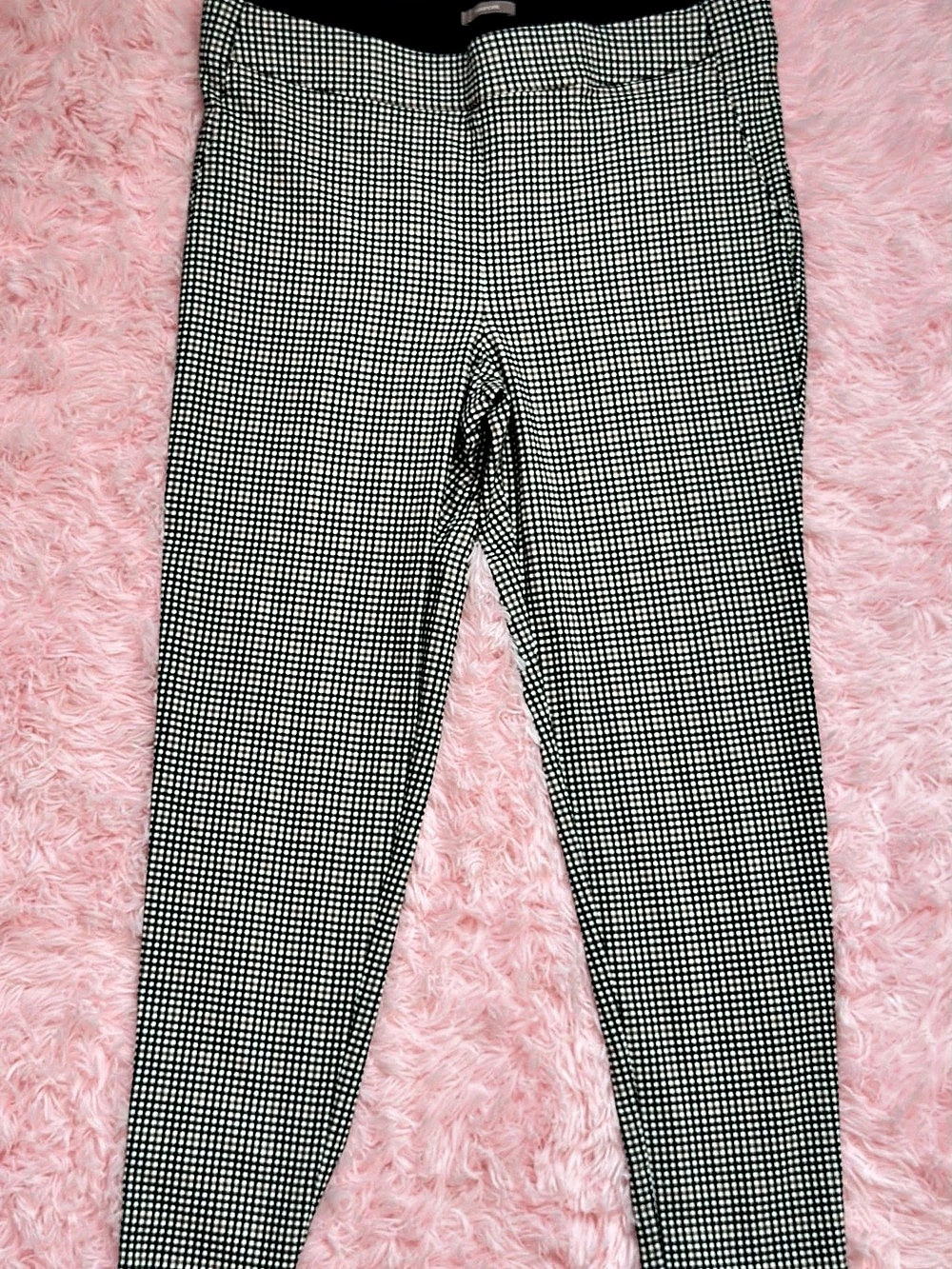 Maurices Women's Checkered Skinny Pants Black & White XL Like New